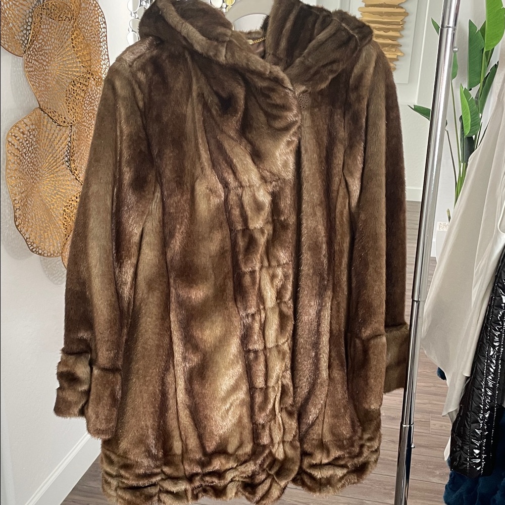 Jones New York faux mink coat